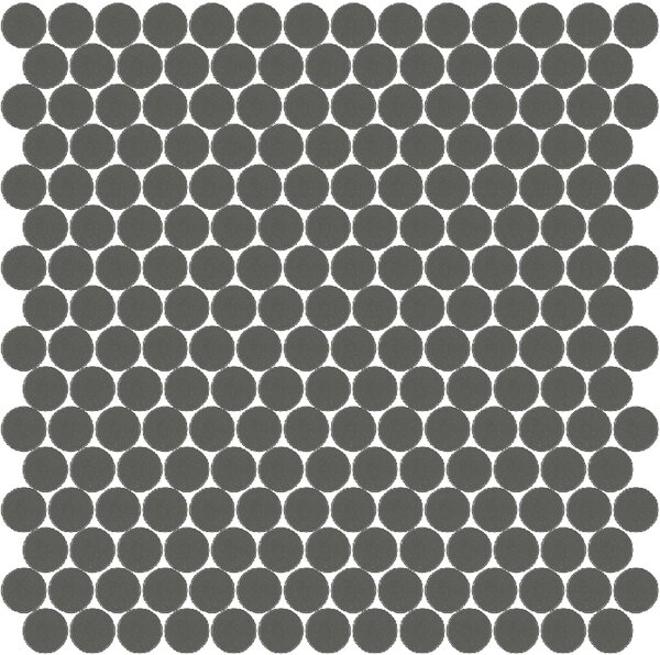 Hisbalit Skleněná mozaika šedá Mozaika 260A SATINATO kolečka prům. 2,2 (33,33x33,33) cm - KOL260ALH
