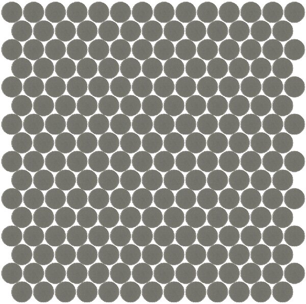 Hisbalit Skleněná mozaika šedá Mozaika 106A SATINATO kolečka prům. 2,2 (33,33x33,33) cm - KO106ALH