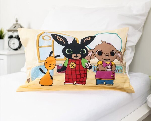 Jerry Fabrics Dětské povlečení do postýlky KRÁLÍČEK BING PLAYROOM, žluté, bavlna hladká, 100x135cm + 40x60cm