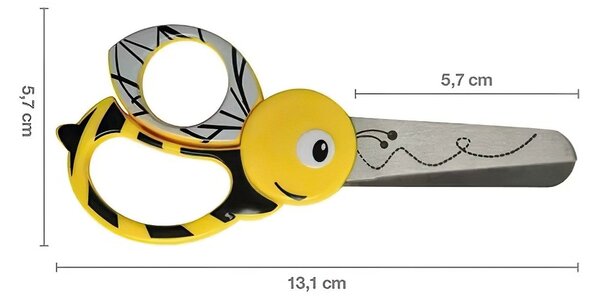Dětské nůžky FISKARS 1003747, VČELA, žluté 13,1cm