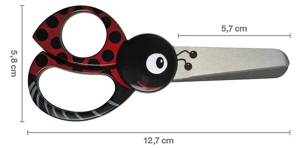 Dětské nůžky FISKARS 1004612, BERUŠKA, červené 12,7cm