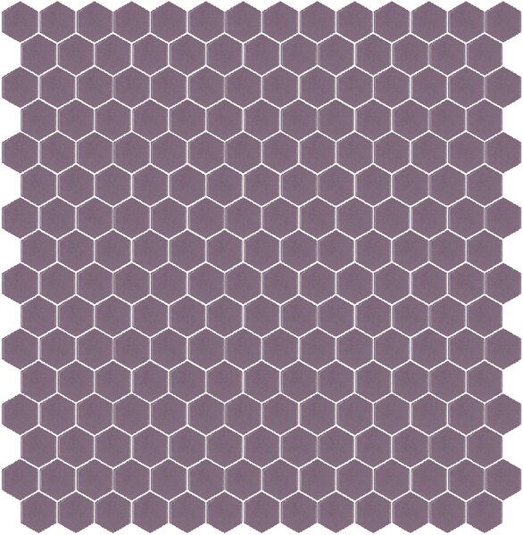 Hisbalit Skleněná mozaika fialová Mozaika 251A SATINATO hexagony 2,3x2,6 (33,33x33,33) cm - HEX251ALH