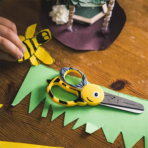 Dětské nůžky FISKARS 1003747, VČELA, žluté 13,1cm