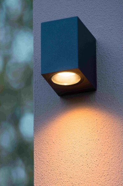 Lucide 69800/01/30 - Venkovní nástěnné svítidlo ZARO 1xGU10/35W/230V IP44 černá