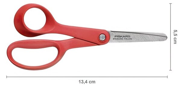 Dětské nůžky FISKARS 1005169, červené, pro leváky 13,4cm