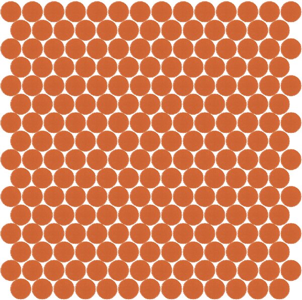 Hisbalit Skleněná mozaika oranžová Mozaika 304C SATINATO kolečka prům. 2,2 (33,33x33,33) cm - KOL304CLH