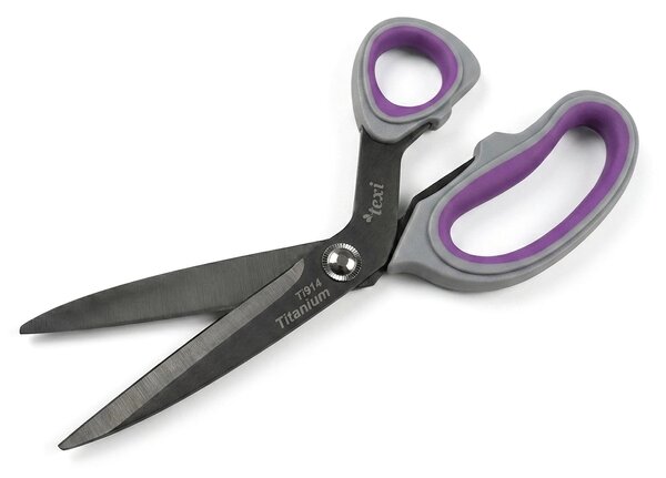 Krejčovské nůžky TEXI TITANIUM Ti914, s ergonomickou rukojetí, délka ostří 11,5cm, celková délka 23,5 cm