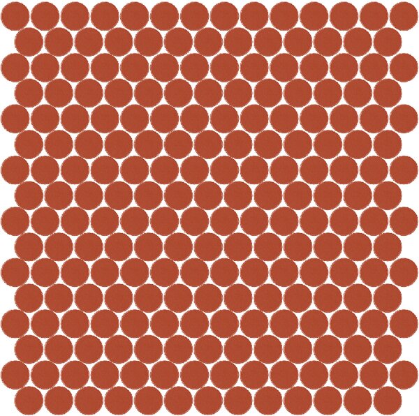 Hisbalit Skleněná mozaika červená Mozaika 172E SATINATO kolečka prům. 2,2 (33,33x33,33) cm - KOL172ELH