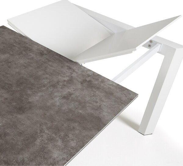 Šedý keramický rozkládací stůl Kave Home Axis II. 140/200 x 90 cm