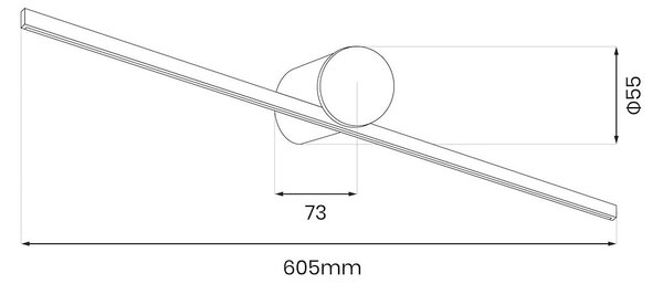 Nástěnné LED svítidlo Artist, 1x LED 9w, 4000k, (60 cm)