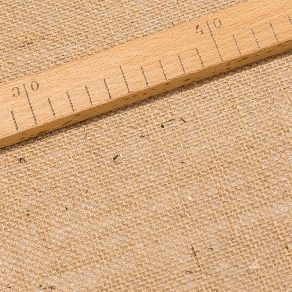 Juta technická (pytlovina), gramáž 365 g/m2, jemná, jednobarevná režná, š.160cm (látka v metráži)