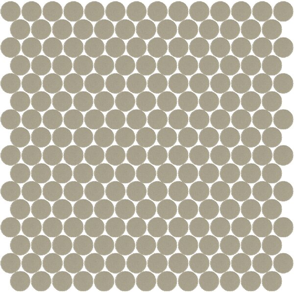 Hisbalit Skleněná mozaika šedá Mozaika 327A SATINATO kolečka prům. 2,2 (33,33x33,33) cm - KOL327ALH