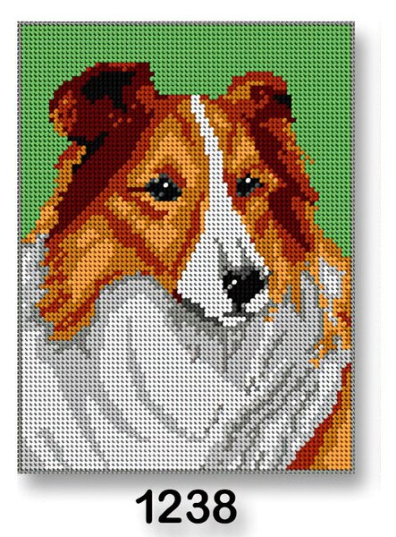 Stoklasa Vyšívací předloha, obrázek na vyšívání 70246/1238, kolie na zelené, 18x24cm