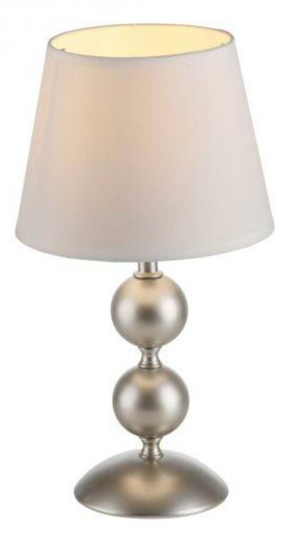 JUST LIGHT stolní lampa krémová bronzová s bílým textilním stínítkem šňůrový vypínač LD 14194-97