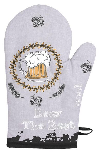 Frobyt Kuchyňská chňapka PIVO, šedá, 28x18cm