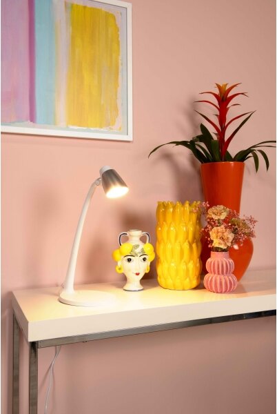 Lucide 18660/05/31 - LED Stolní lampa LUDO LED/4,5W/230V bílá