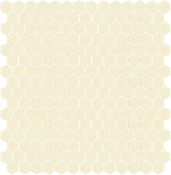 Hisbalit Skleněná mozaika béžová Mozaika 330B SATINATO hexagony 2,3x2,6 (33,33x33,33) cm - HEX330BLH