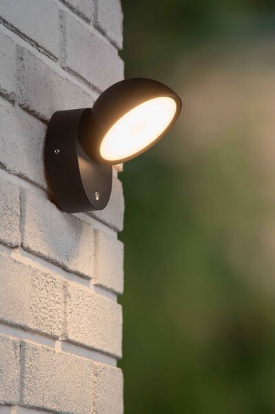 Lucide 22865/12/30 - LED Venkovní nástěnné svítidlo FINN LED/12W/230V IP54 černá