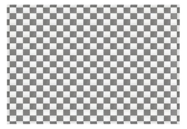 Bellatex Cestovní deka KEMPING PLUS – šedá kostka, lehká pikniková deka z mikrovlákna 150×200cm