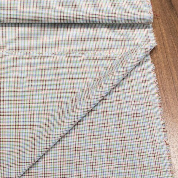 Bavlněné plátno 1031 1603, drobné kárko, zeleno-hnědá, š.150cm (látka v metráži)