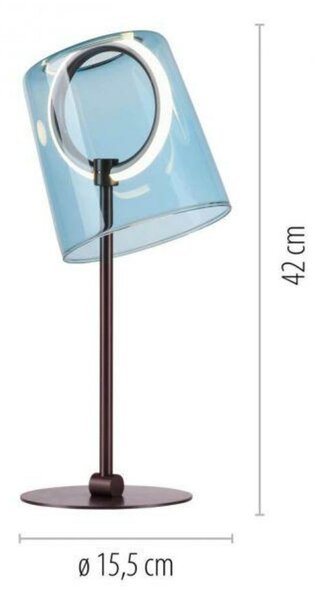 PAUL NEUHAUS LED stolní lampa modrá stmívatelné šňůrovým stmívačem 3000K PN 4542-56