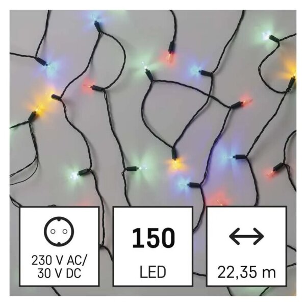 LED Venkovní řetěz 150xLED/27,35m IP44 multicolor