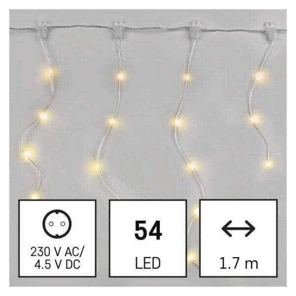 LED Venkovní řetěz 54xLED/8 funkcí 6,7x0,7m IP44 teplá bílá