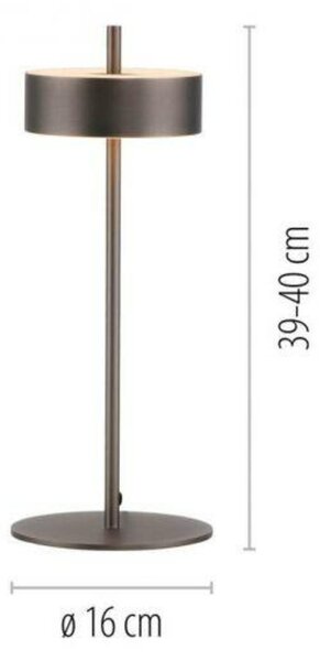 PAUL NEUHAUS LED stolní lampa Q-ROTATE tmavá hnědá Smarthome ZigBee 2700-5000K PN 4324-34