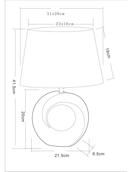 Globo 21641T - Stolní lampa JEREMY 1xE27/40W/230V