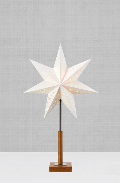 Markslöjd 706041 - Vánoční dekorace SOLVALLA 1xE14/25W/230V 35 cm bílá/dub
