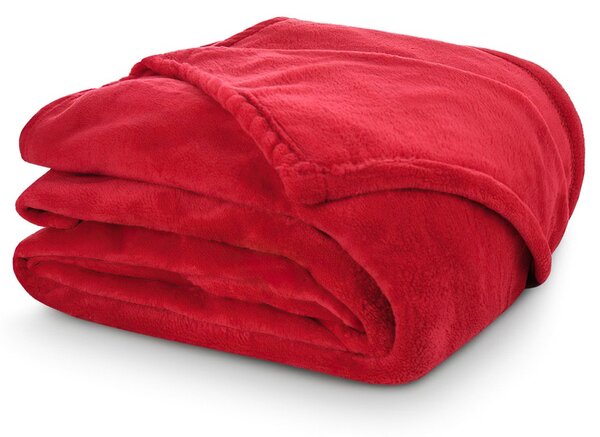 BedTex deka z mikroplyše CORAL FLEECE jednobarevná UNI TMAVĚ MALINOVÁ, 150x200cm