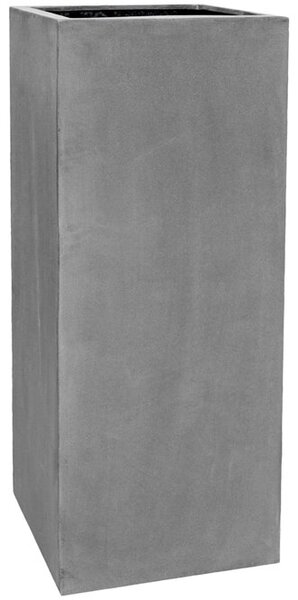 Pottery Pots Venkovní květináč obdélníkový Bouvy XXL, Grey (barva šedá), kolekce Natural, kompozit Fiberstone, d 50 cm x š 50 cm x v 120 cm, objem cca 300 l