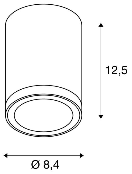 LA 1003426 ENOLA ROUND S Outdoor, stropní LED svítidlo, antracitové - BIG WHITE (SLV)