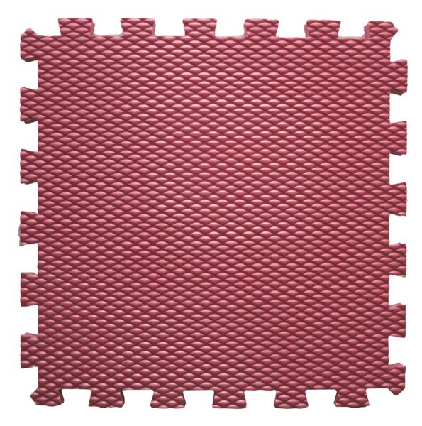 Základní puzzle díl MINIDECKFLOOR pro vytvoření pěnové podlahy - Tmavě červená