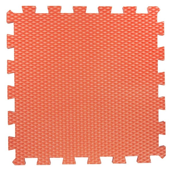 Základní puzzle díl MINIDECKFLOOR pro vytvoření pěnové podlahy - Tmavě oranžová
