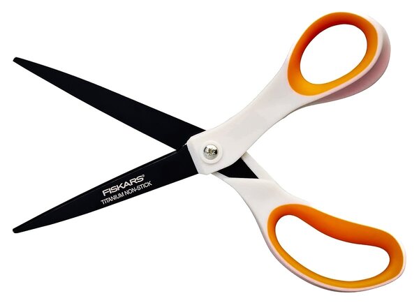 Krejčovské nůžky FISKARS TITANOVÉ 1004721, Non stick, s měkkou ergonomickou rukojetí, délka ostří 9.5cm, celková délka 21 cm