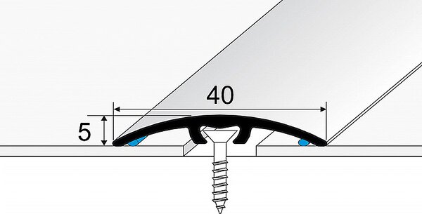 Přechodový profil 40 mm, oblý (narážecí) | nivelace 0 - 6 mm Šampaň E02