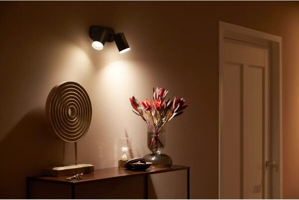 Philips - LED RGBW Stmívatelné bodové svítidlo Hue FUGATO 2xGU10/4,2W/230V černá
