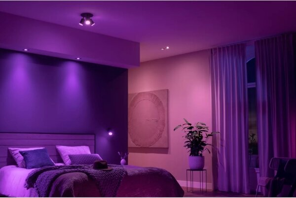 Philips - LED RGBW Stmívatelné bodové svítidlo Hue FUGATO 3xGU10/4,2W/230V černá