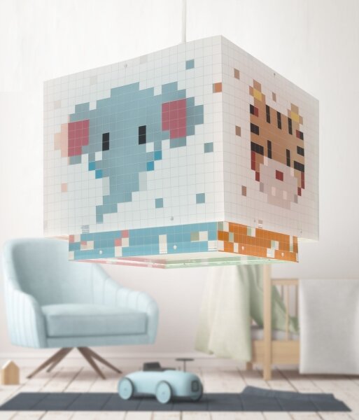 Dalber 63372 - Dětský lustr LITTLE PIXEL 1xE27/15W/230V