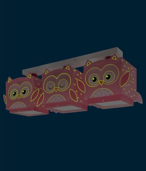Dalber 64483 - Dětské stropní svítidlo LITTLE FRIENDS 3xE27/15W/230V