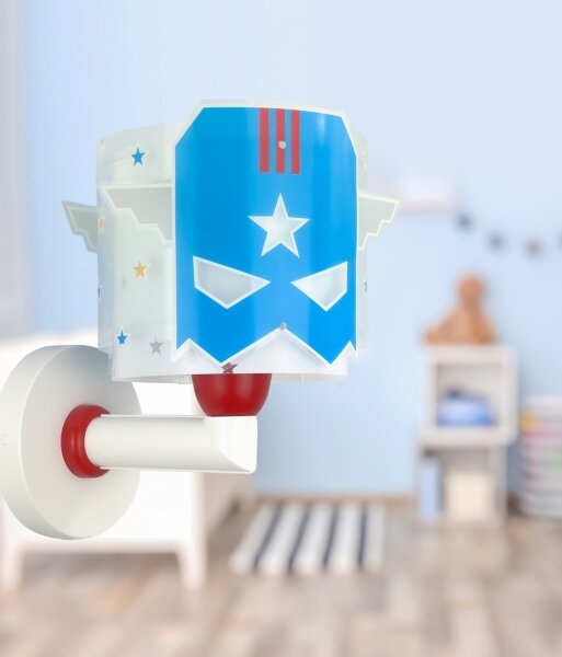Dalber 61819 - Dětské nástěnné svítidlo BLUE HERO 1xE27/15W/230V