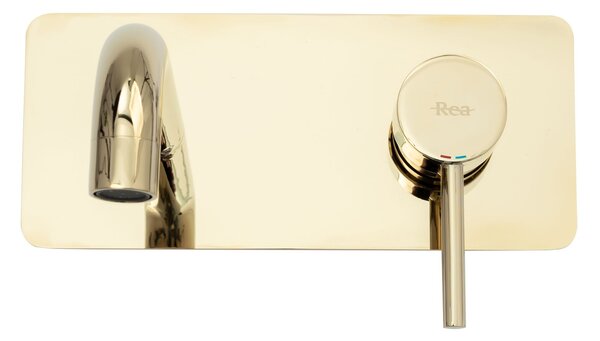 Rea VIVA L. GOLD + Box - Podomítková umyvadlová baterie, iBox, zlatá, REA-B6251