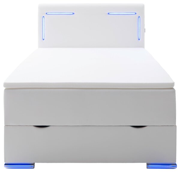 POSTEL BOXSPRING, 140/200 cm, bílá Xora - Jednolůžkové postele, Online Only