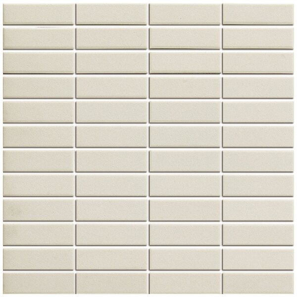 The Mosaic Factory Keramická mozaika béžová Mozaika 7 White 7,3x2,3 (30x30) cm - LO7310