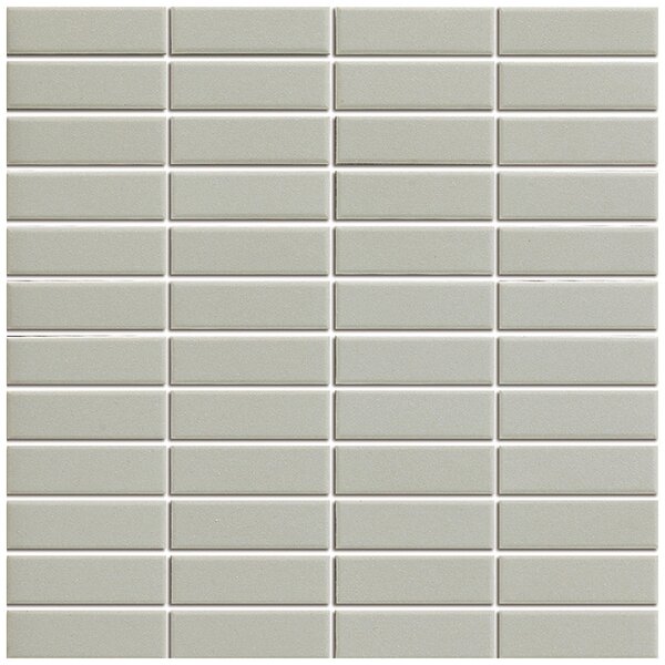 The Mosaic Factory Keramická mozaika šedá Mozaika 7 Grey 7,3x2,3 (30x30) cm - LO7329