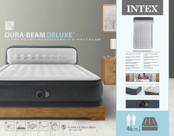 Intex Ultra Plush Queen 236 x 152 x 86 cm, nafukovací matrace s čelem