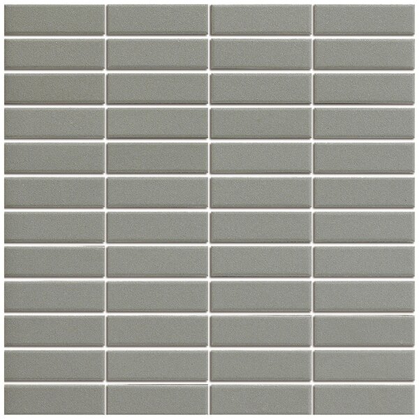 The Mosaic Factory Keramická mozaika šedá Mozaika 7 Dark Grey 7,3x2,3 (30x30) cm - LO7315