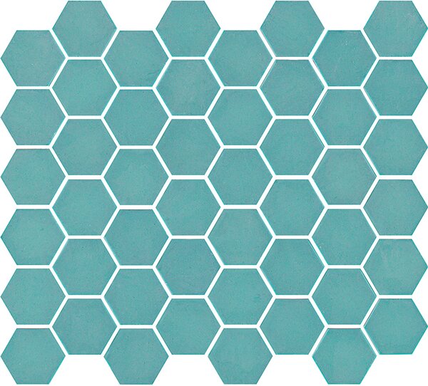 TGM Skleněná mozaika modrá; tyrkysová Mozaika TURQUOISE MATT 4,4x5 (29,5x33) cm - SXMA2060F