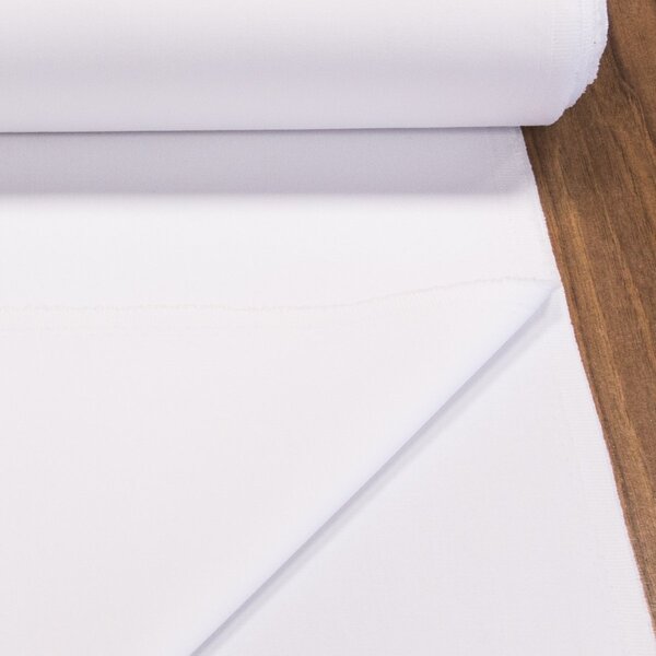 Směsový kepr elastický BRIGSTON ELASTIC WHITE, jednobarevný bílý, 250g/m2, š.150cm (látka v metráži)
